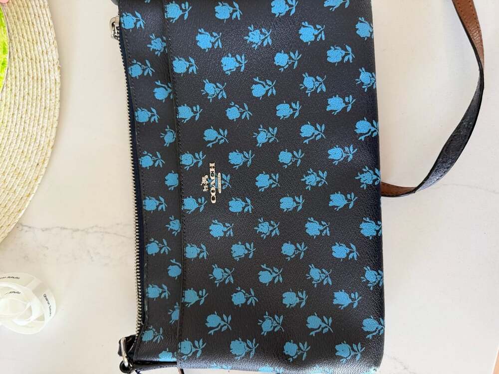 Coach Midnight Floral Print Leather Crossbody Bag